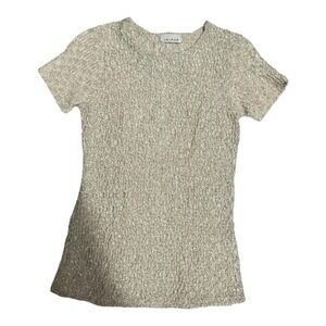 90's knit short sleeve crew neck‎ top